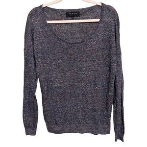 Rag & Bone Speckled Knit Linen Scoop Neck Sweater Womens Medium Pullover